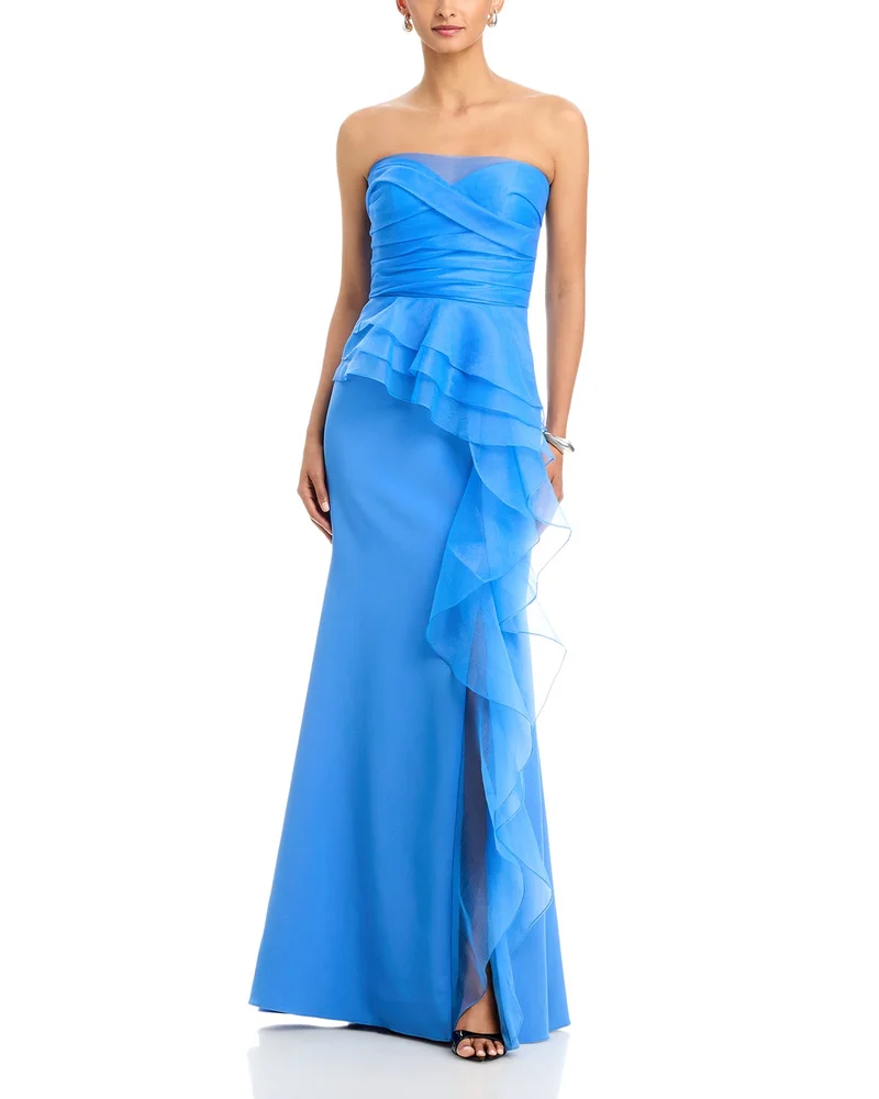 Illusion Crepe Gown