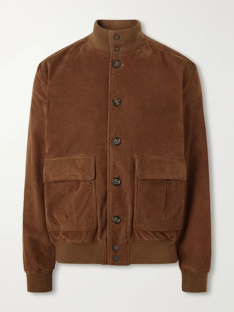 Valstarino Cotton-Blend Corduroy Bomber Jacket