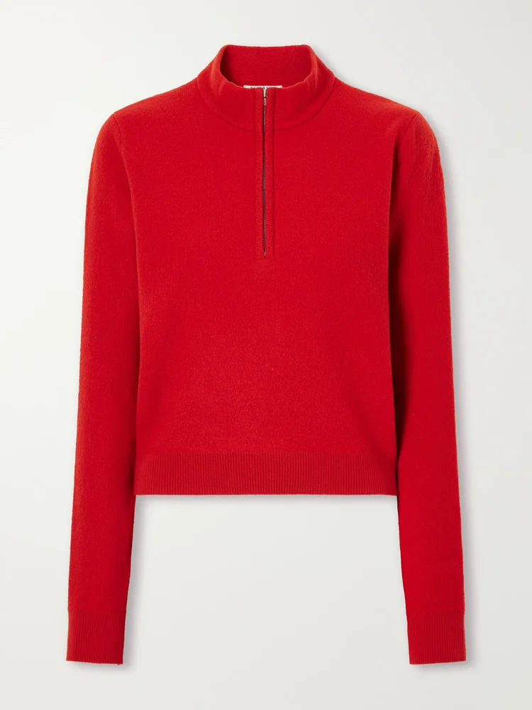 Wool half-zip sweater