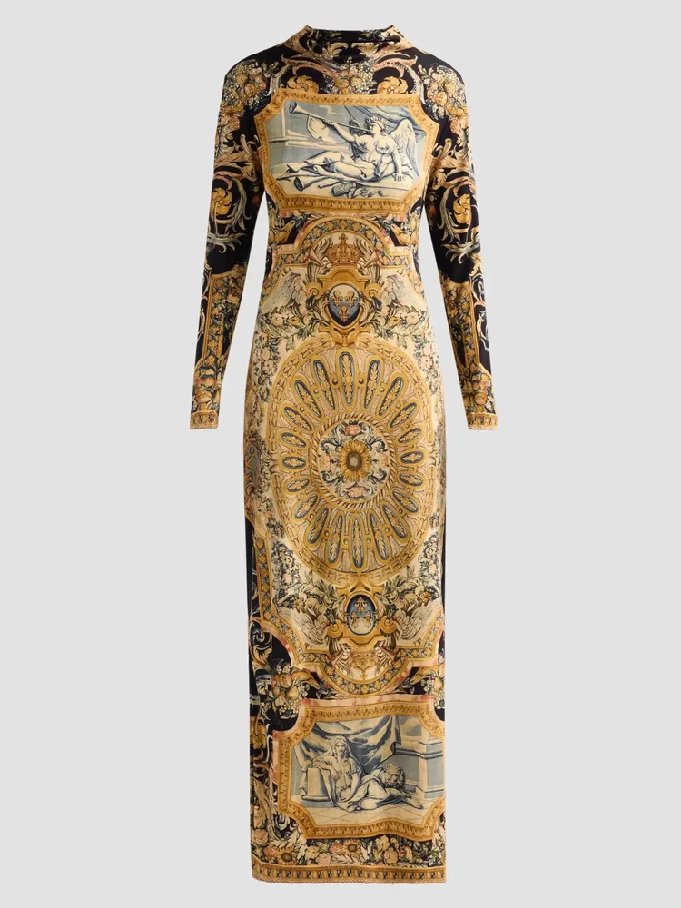 Museum Memoir Back Cut Out Jersey Dress