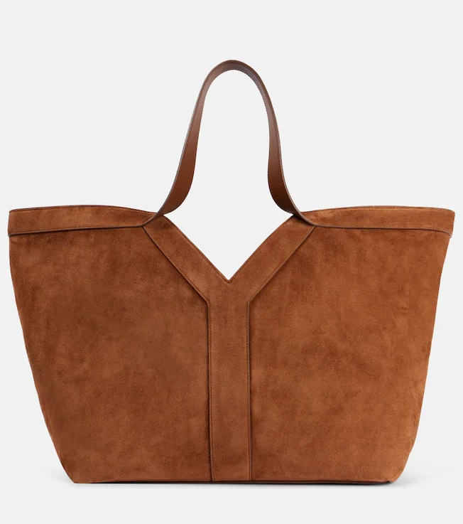 Y suede tote bag