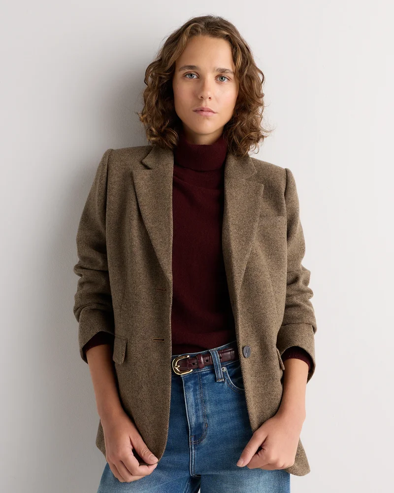 Italian Wool Oversized Blazer