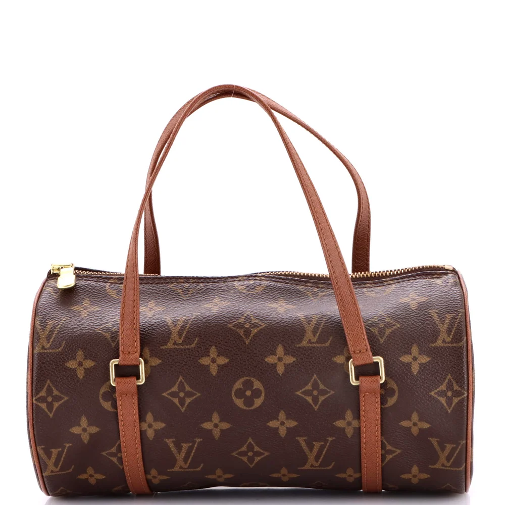 Papillon Handbag Monogram Canvas 26, Brown