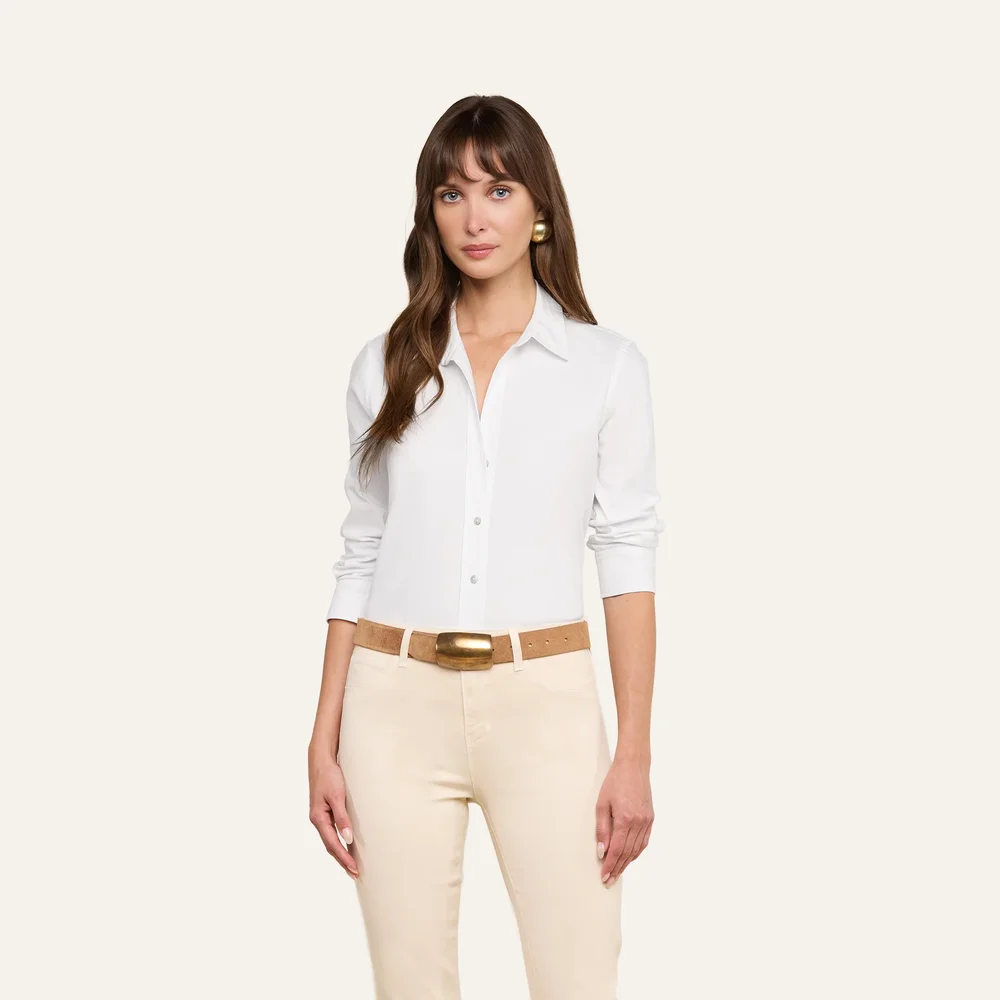 Daniella Cotton-Blend Blouse