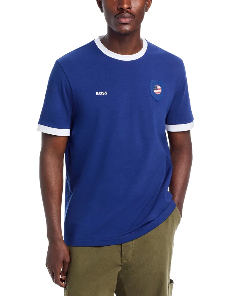 Soccer Pack Graphic T-Shirt in USA Navy