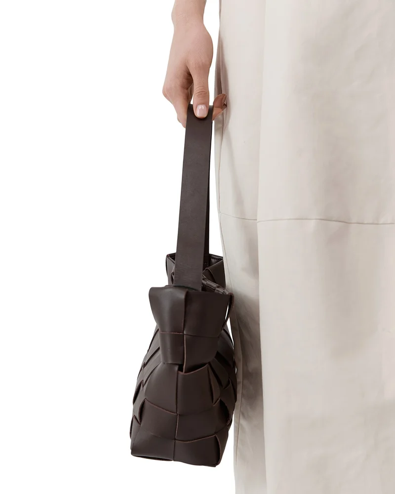 Mini Woven Leather Tote