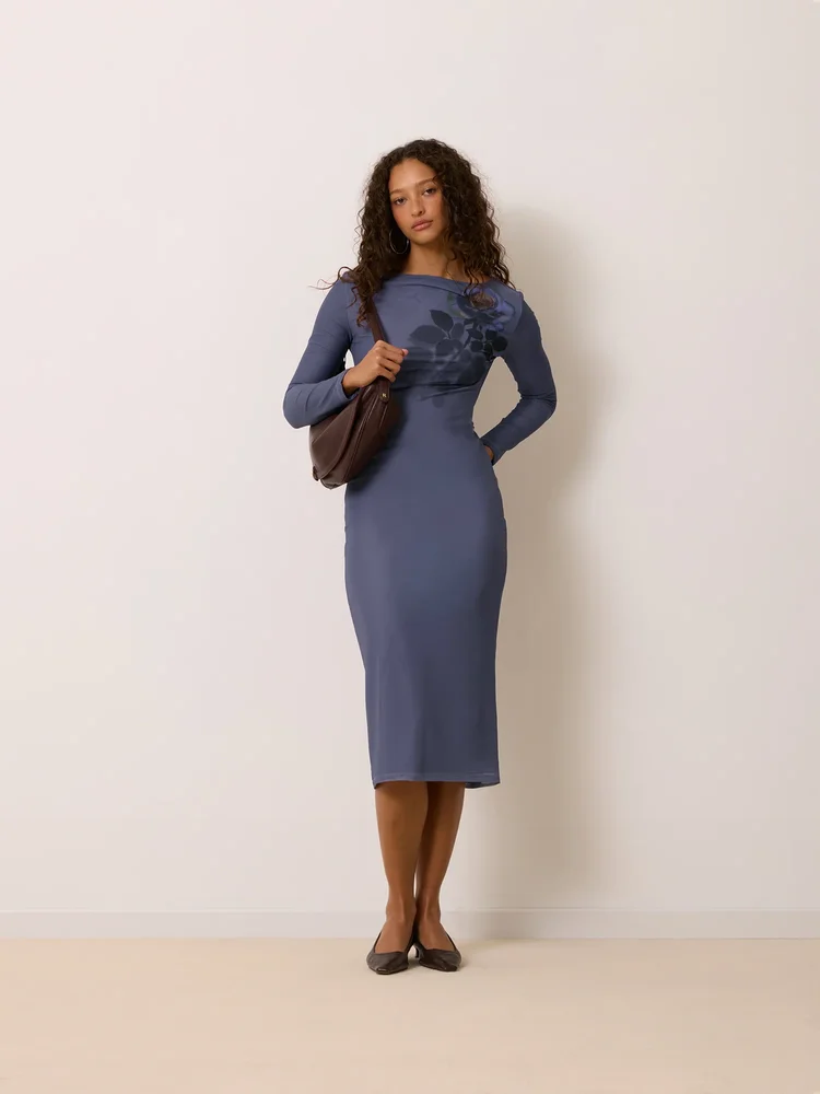 Taria Mesh Midi Dress