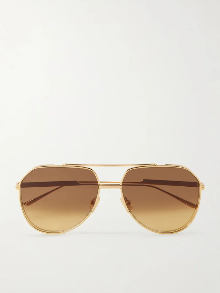 Aviator-style metal sunglasses