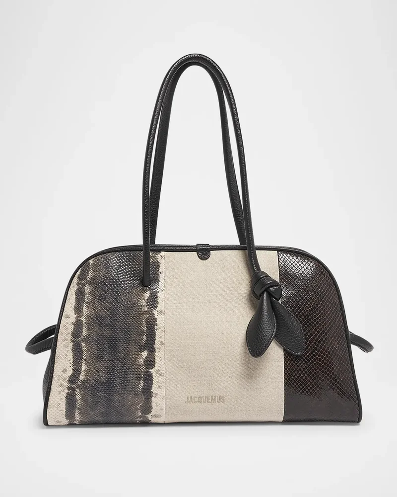 Le Turismo Snakeskin Top Handle Bowling Bag