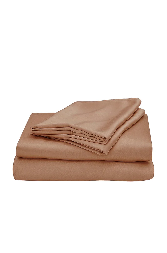 King Sateen Solid Sheet Set