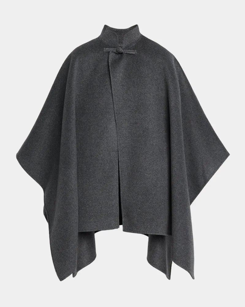 Double-Faced Wool-Cashmere Poncho