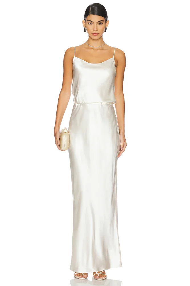 Yarden Silk Maxi Dress