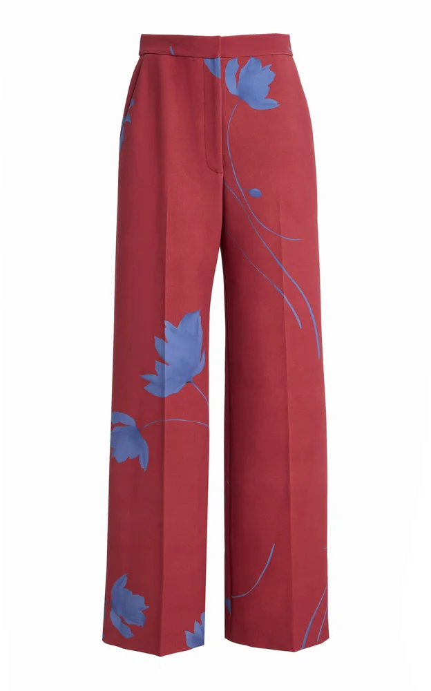 Exclusive Molly Floral Printed Crepe Pants