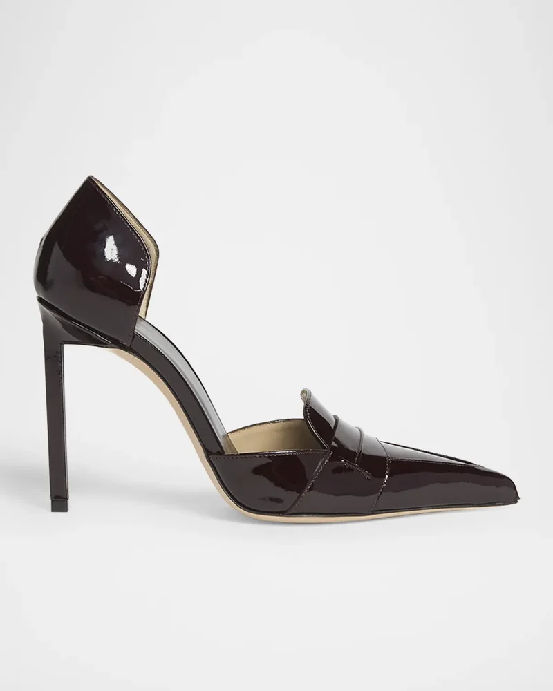 Eva Patent Leather Loafer d'Orsay Pumps