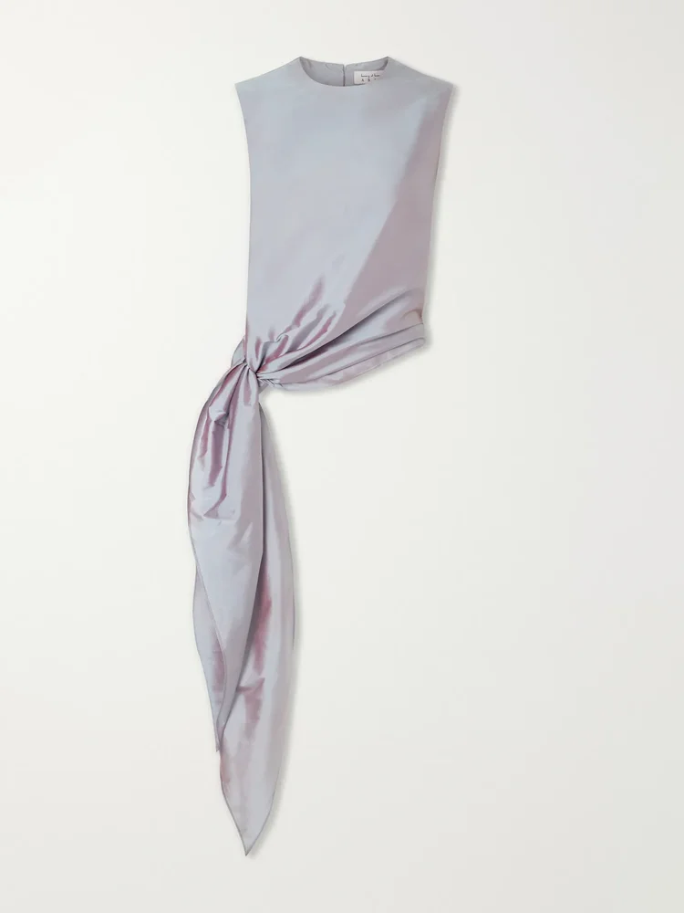 Knotted faille top