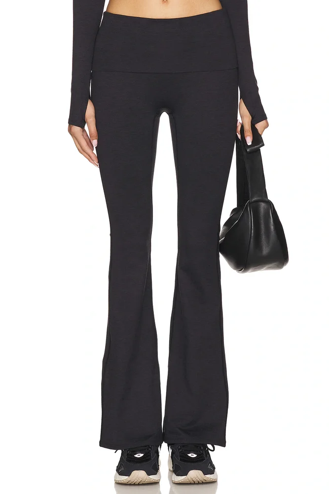 LoungeWell Monte Foldover Pant in Quiet Grey Heather