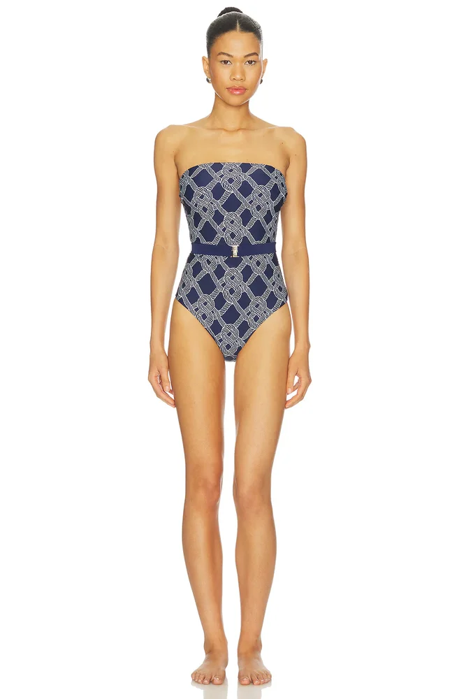 Rope Print One Piece