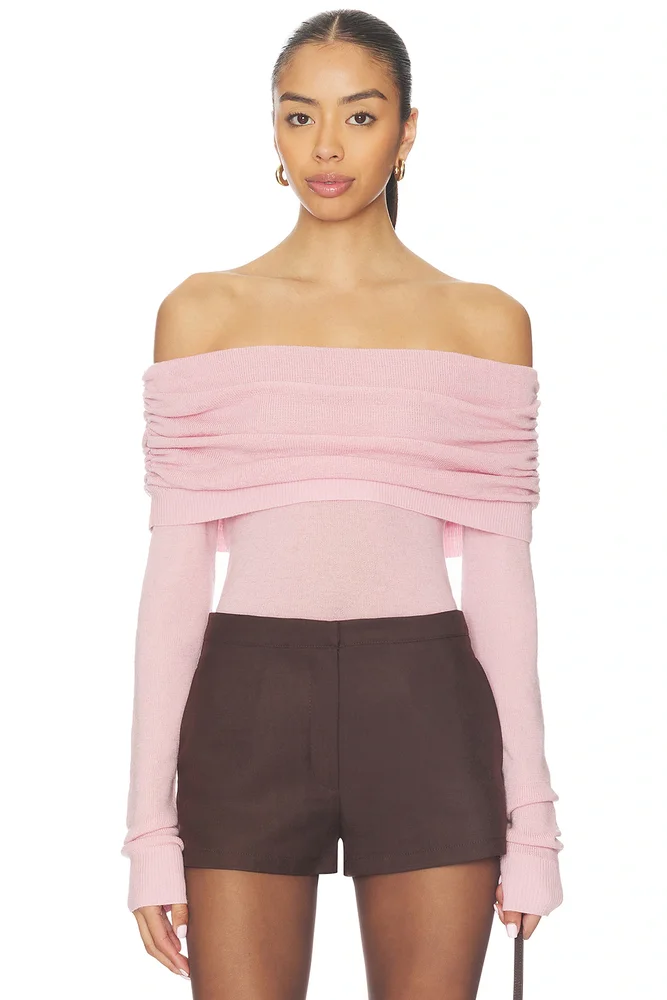 Light Merino Off Shoulder Sweater