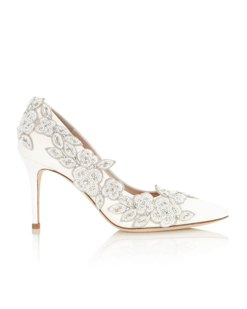 Isadora Ivory Suede Mid Heel