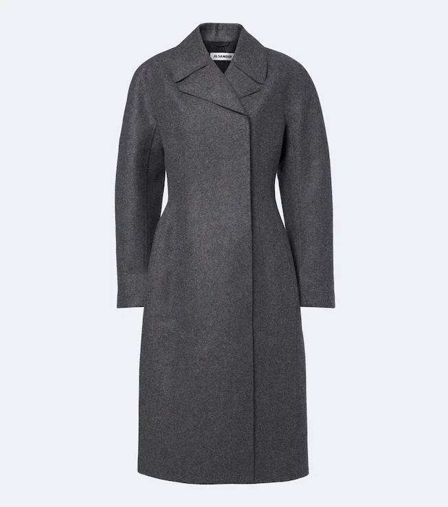 Double-breasted virgin wool coat
