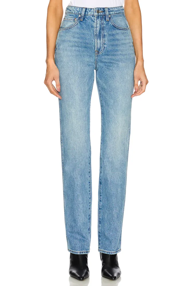 Sara Super High Rise Slim Straight Jeans