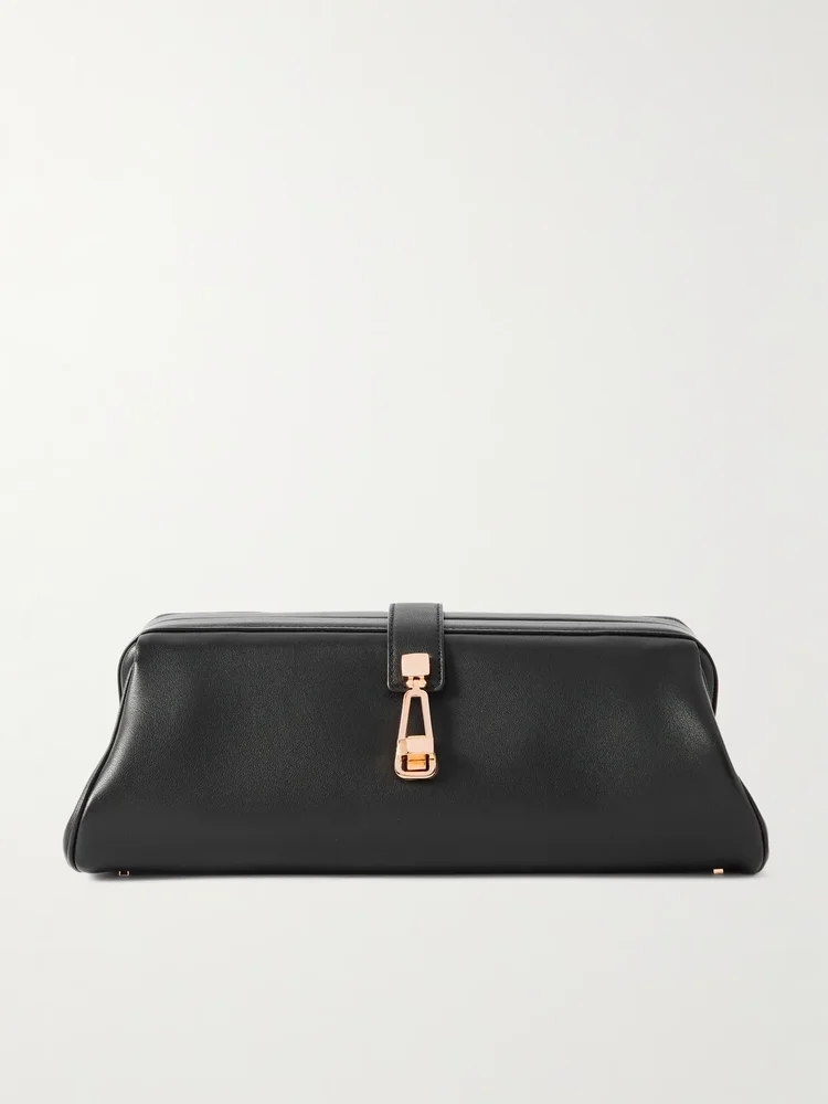 Paola leather clutch