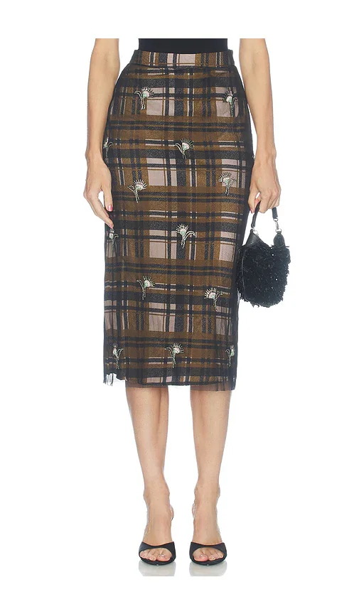 Kate Embellished Mesh Skirt