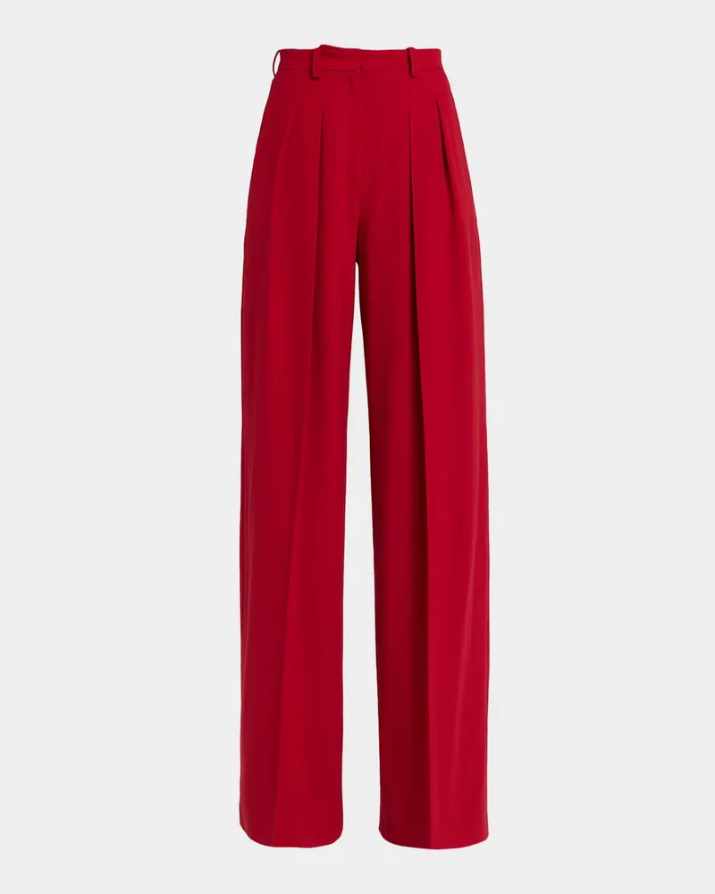 Pleated Wide-Leg Trousers