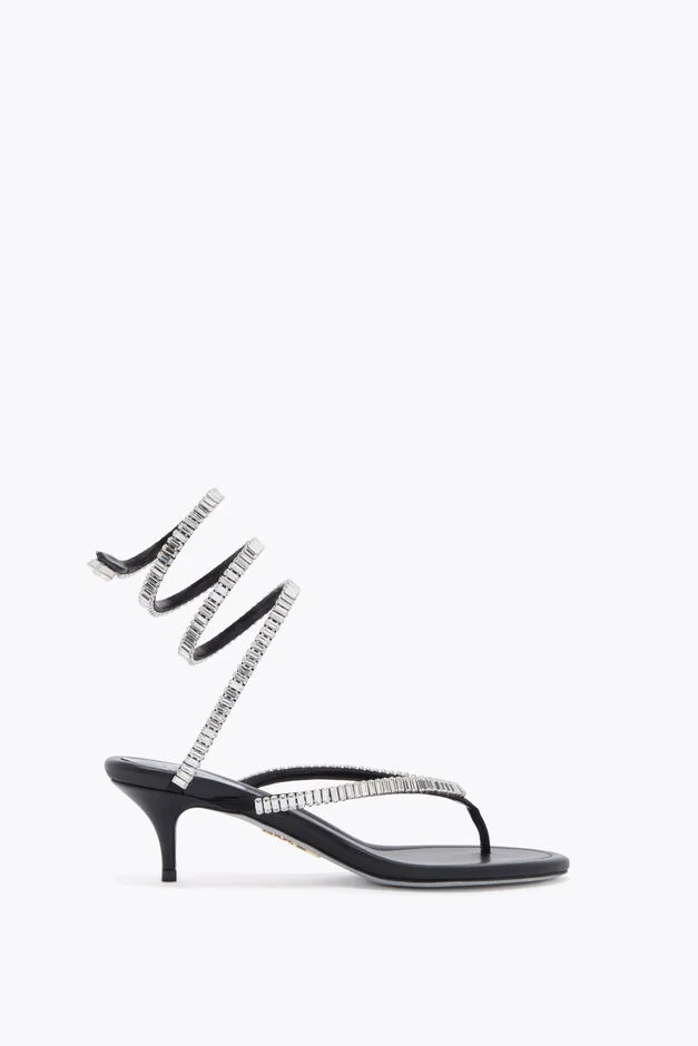 Spark Black Thong Sandal with Serpent 50