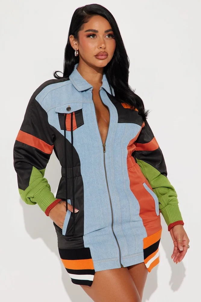 Sonic Zoom Denim Mini Dress