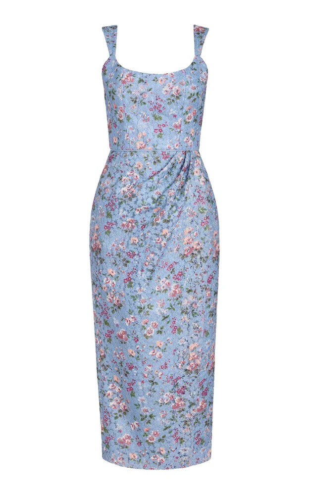 Marla Lace Wrap Midi Dress