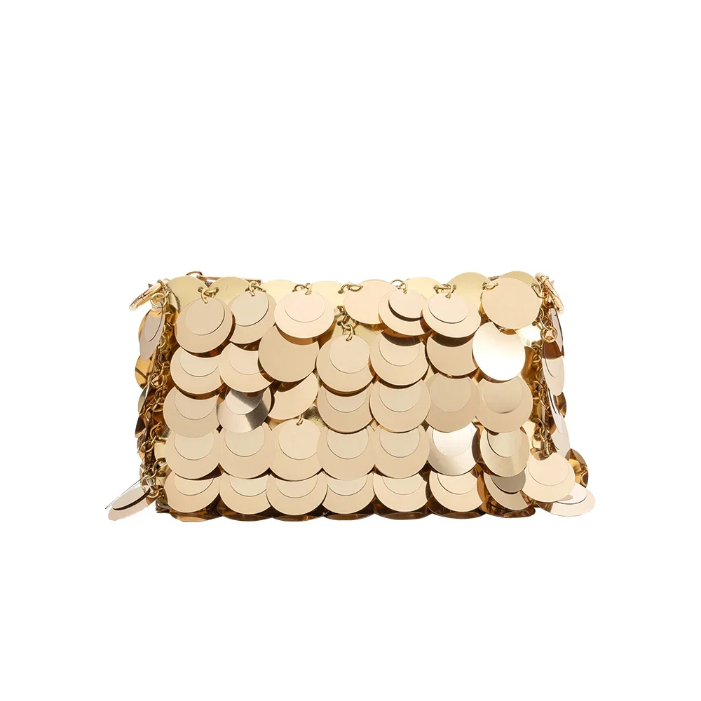 Gillie Gold Sequin Crossbody Bag