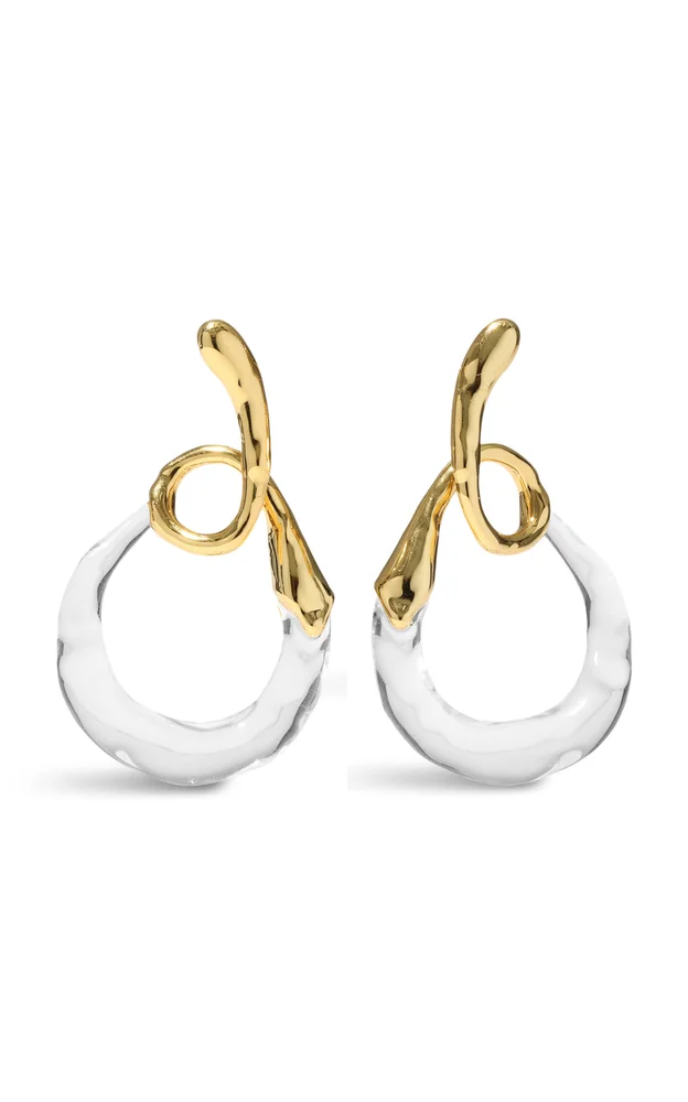 14K Gold-Plated Lucite Earrings