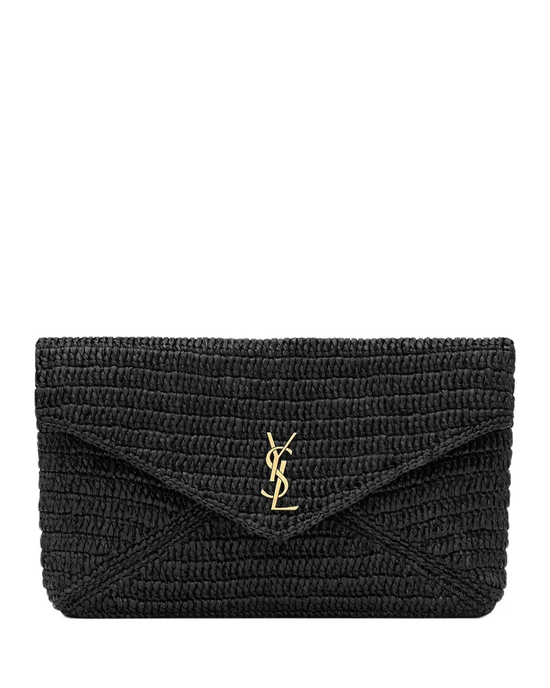 Cassandre Large Envelope Pouch in Raffia
