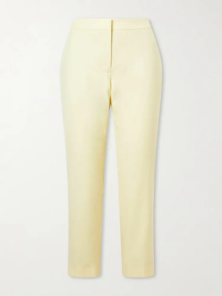 Wool straight-leg pants