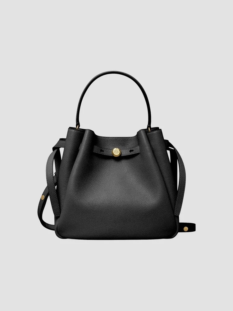 Romy Pebbled Leather Bucket Bag