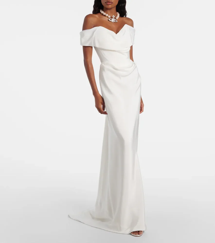 Bridal Nova Cocotte silk cady bustier gown