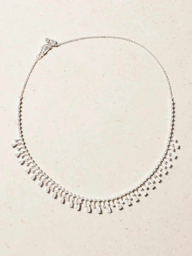 The Classic 18-karat white gold diamond choker
