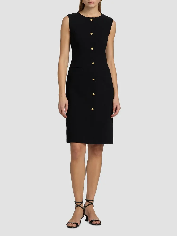 Briel Crepe Sleeveless Midi-Dress