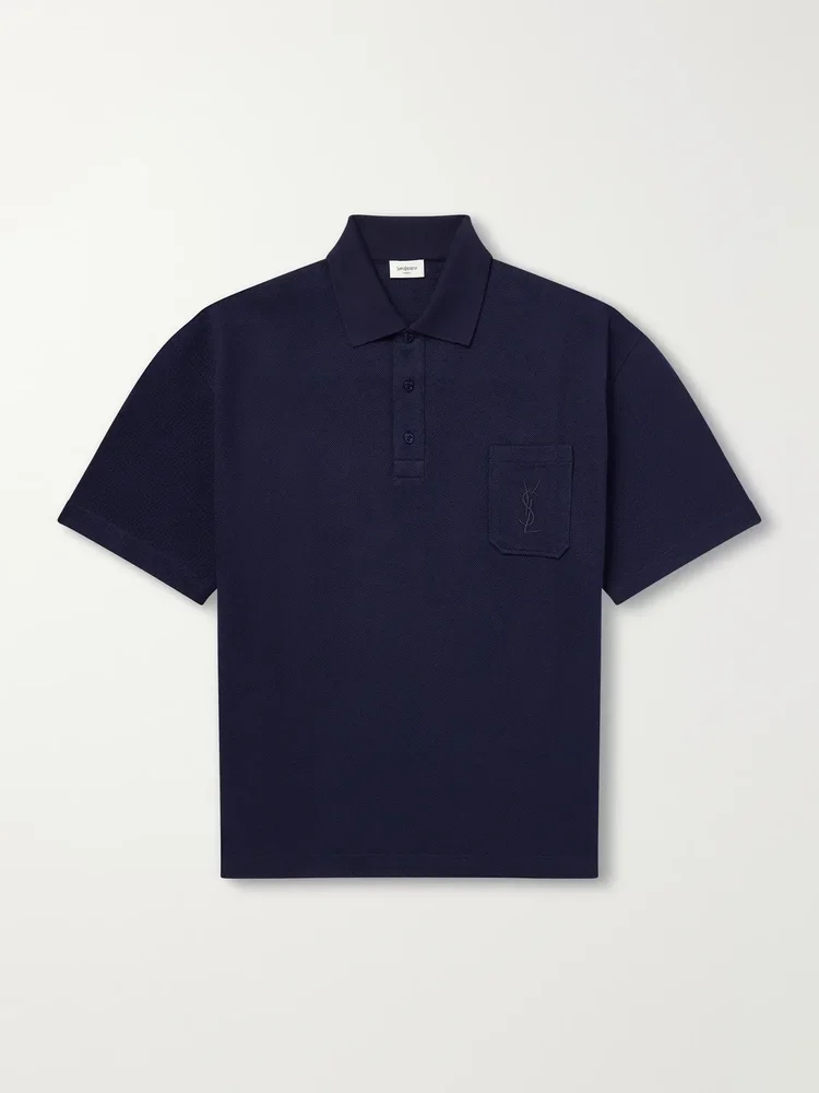 Cassandre-Embroidered Cotton-Piqué Polo Shirt