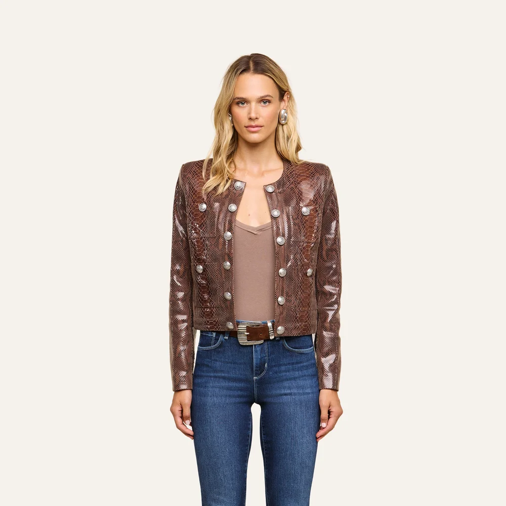 Jayde Coated Suede Jacket