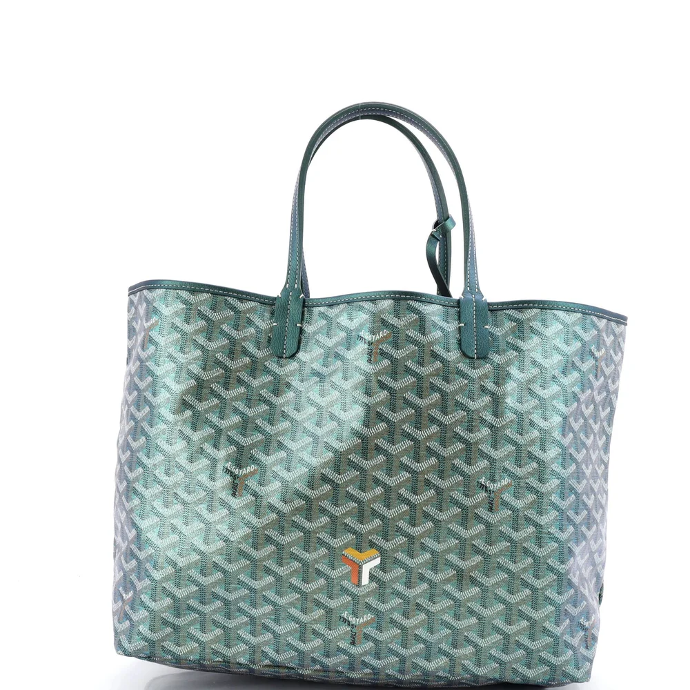 Pre-Owned Saint Louis Tote Iridescent Coated Canvas PM in Green