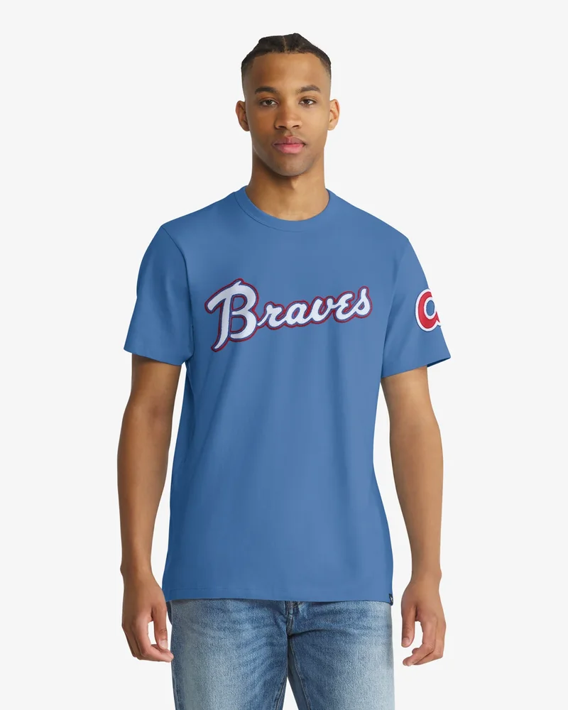 47brand.com ATLANTA BRAVES COOPERSTOWN '47 FRANKLIN FIELDHOUSE TEE - M / CADET BLUE / A