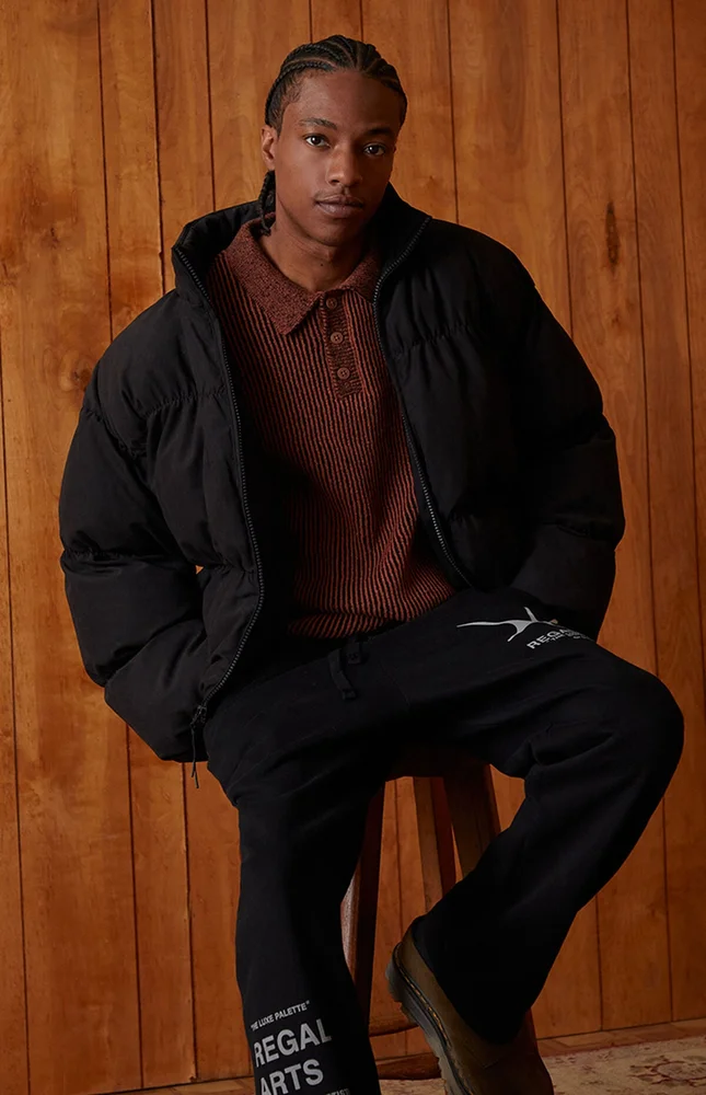 Black 83 Channel Puffer Jacket