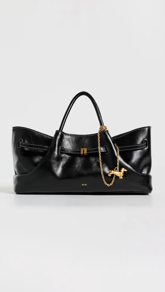 Maeve Dachshund Metal Charm Tote Bag