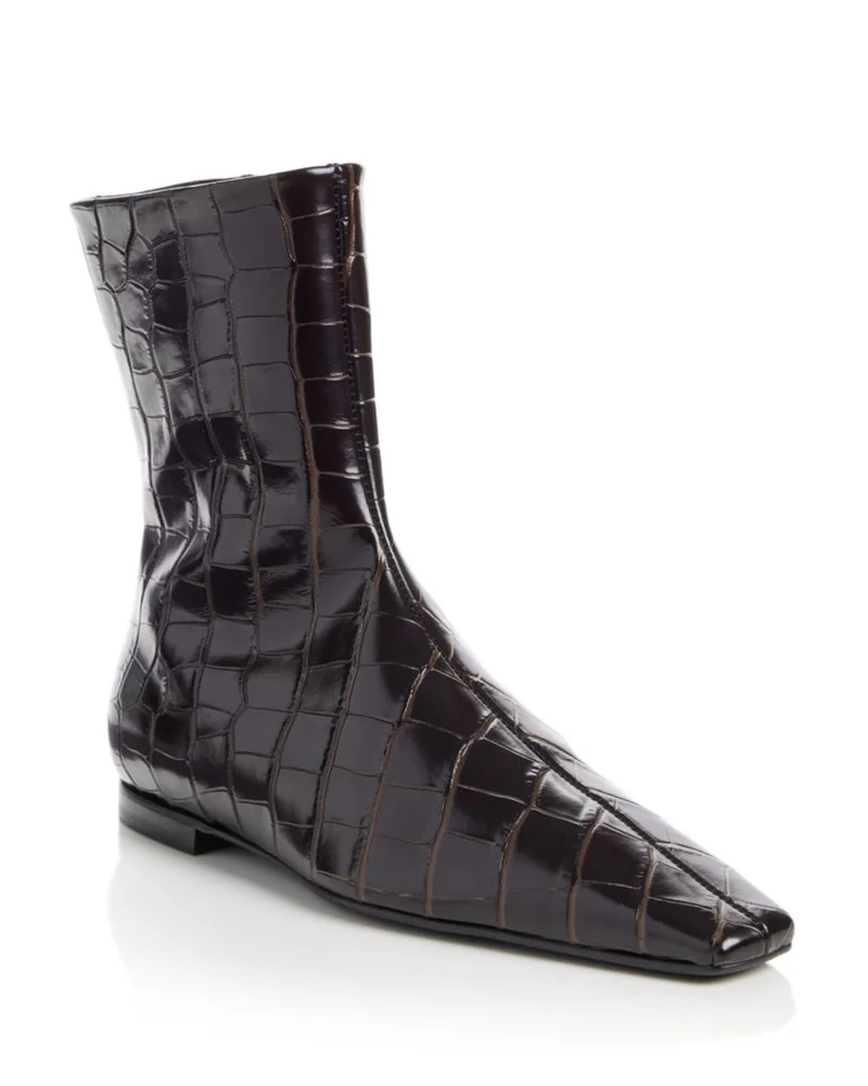 Croc Embossed Chelsea Boots
