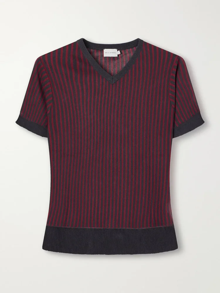Cross Neck knitted T-shirt