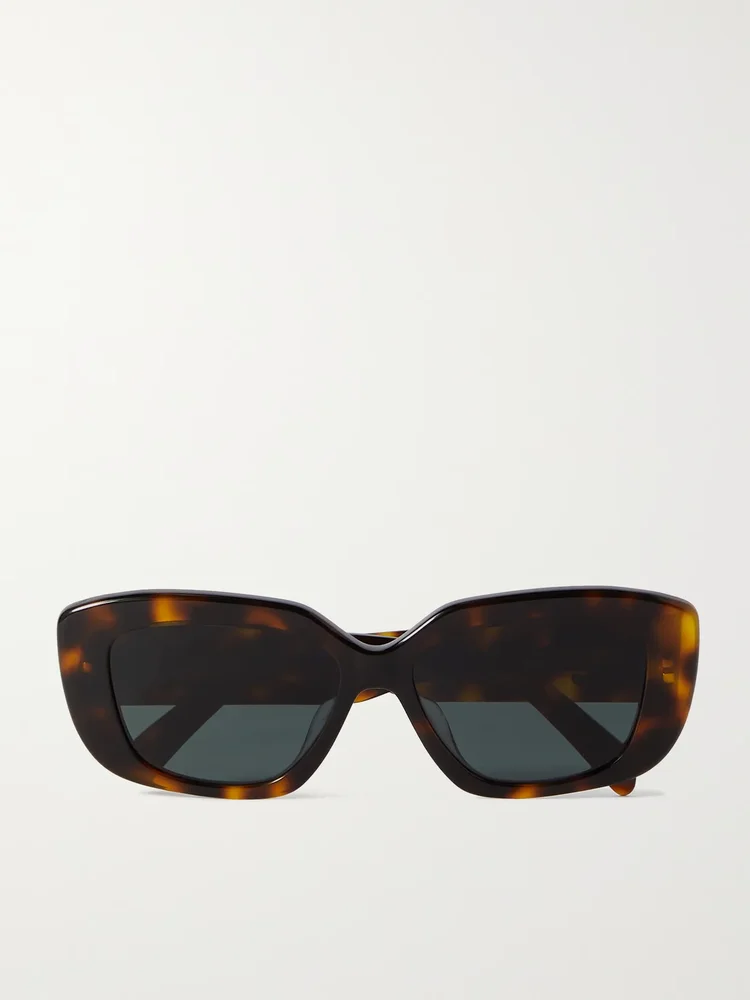 Triomphe rectangular-frame tortoiseshell acetate sunglasses