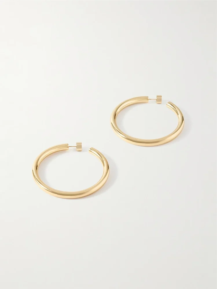 Natasha gold-plated hoop earrings