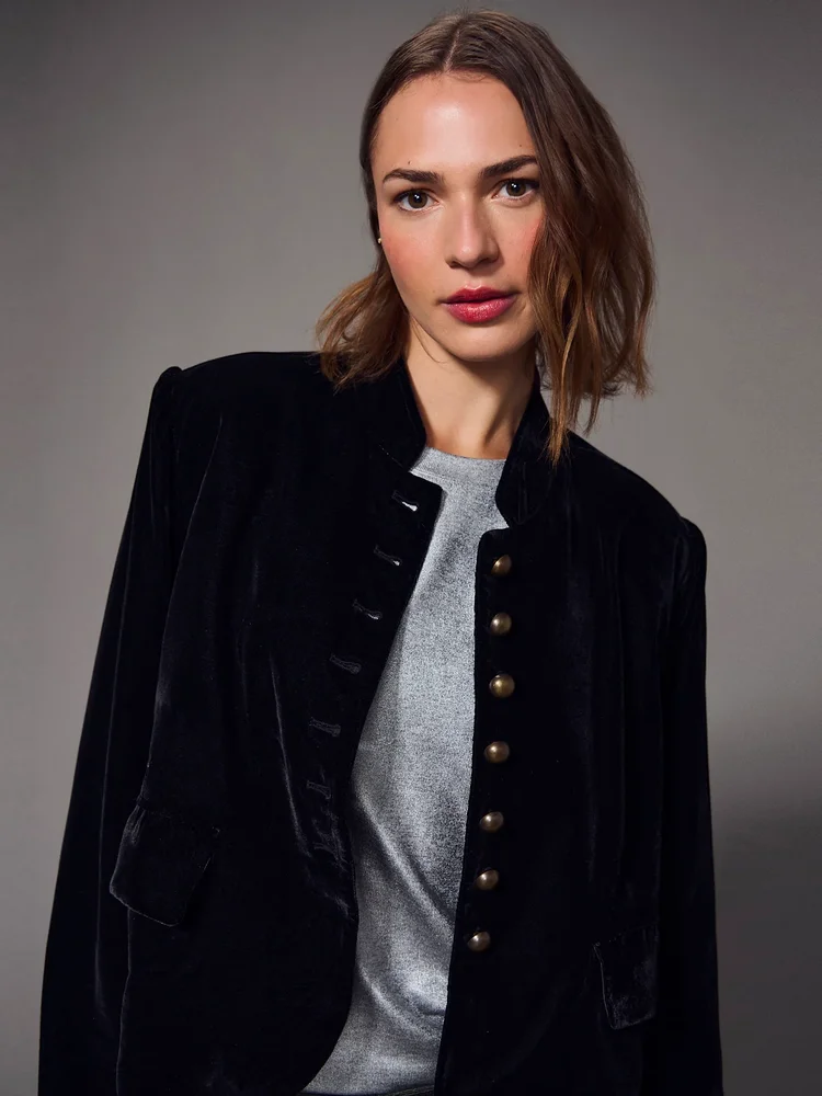 Matera Velvet Jacket Black